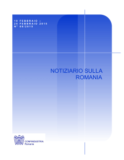 NOTIZIARIO SULLA ROMANIA