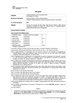 IL SENATO ACCADEMICO - Universit&agrave; degli Studi di Trento