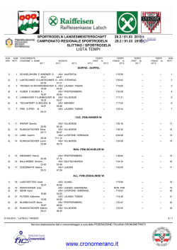 Lista tempi - Cronomerano.it