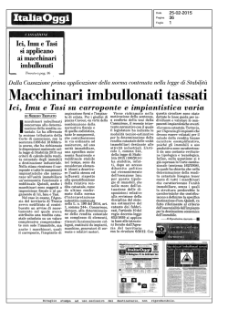 Macchinari imbullonati tassati