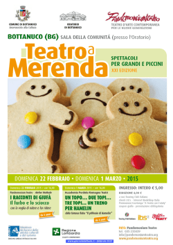 Teatro a Merenda - Giornale dell`Isola
