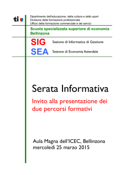 INVITO SERATA INFORMATIVA 2015