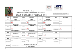 ORARI 26 febb - Gruppo Tennis "Rossi"