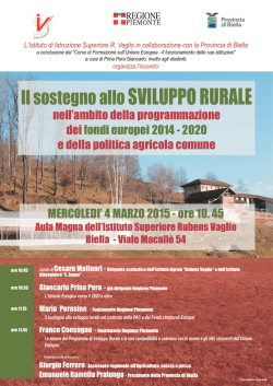 Locandina psr - L`Informatore Agrario