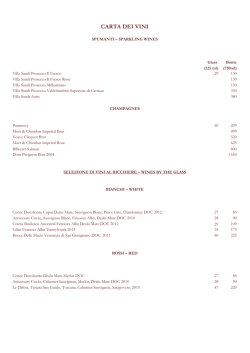 CARTA DEI VINI