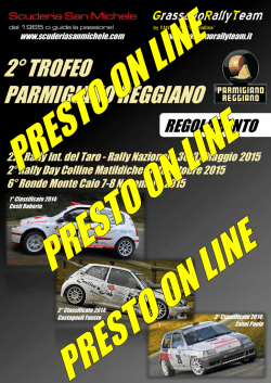 2&deg; TROFEO PARMIGIANO REGGIANO