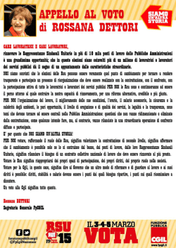 appello al voto di Rossana Dettori