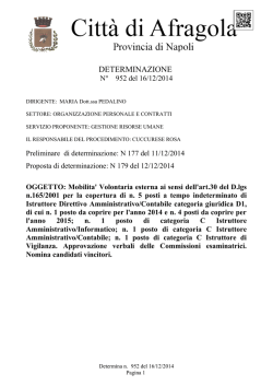 Scarica la determina in pdf