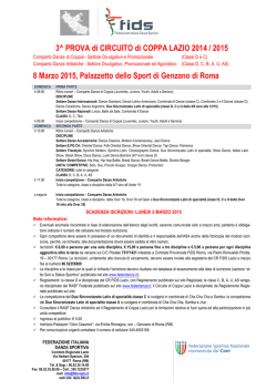 3^ PROVA di CIRCUITO di COPPA LAZIO 2014 / 2015