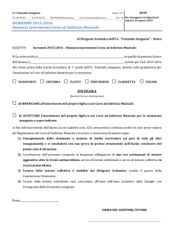 Conferma_Rinuncia iscrizione corso ad indirizzo musicale