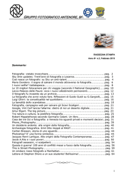 rassegna stampa n.02-2015 - Gruppo Fotografico Antenore