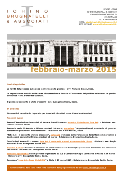 nl ib febbraio-marzo 2015 - Studio Legale Ichino Brugnatelli e