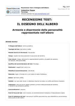 RECENSIONE TEST: IL DISEGNO DELL`ALBERO