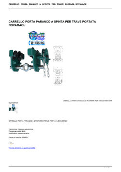 carrello porta paranco a spinta per trave portata