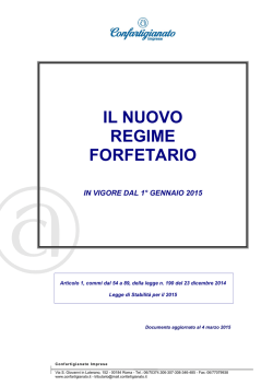 IL NUOVO REGIME FORFETARIO