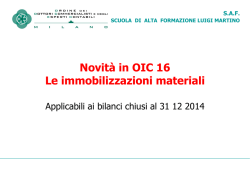 OIC 16 a cura di Riccardo Bauer - Ordine dei Dottori Commercialisti