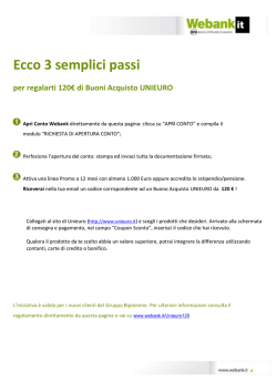 Ecco 3 semplici passi per regalarti 120&euro; di Buoni Acquisto