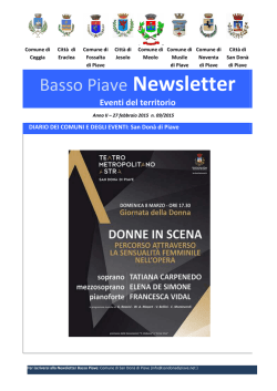 Basso Piave Newsletter - Comune di San Dona` di Piave