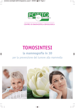 BROCHURE "TOMOSINTESI" - Centro Radiologico Potito