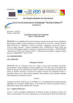 Con l`Europa investiamo nel vostro futuro! ISTITUTO DI