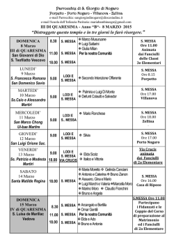 Bollettino In Formato PDF - Parrocchia San Giorgio di Nogaro