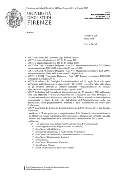 Avvio della revisione - Universit&agrave; degli Studi di Firenze