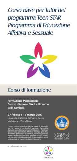 programma 2015 - Centri di Ateneo - Universit&agrave; Cattolica del Sacro