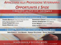 Affacciarsi alla Professione Veterinaria: Opportunit&agrave; e Sfide