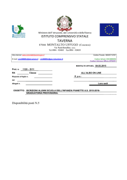 ISCRIZIONI ALUNNI SCUOLA DELL`INFANZIA PIANETTE A.S. 2015