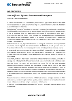 Aree edificate: &egrave; giunto il momento dello scorporo