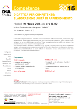 Competenze - Istituto Alberghiero Formia