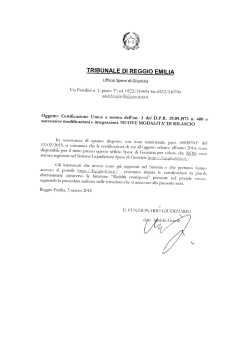 Certificazione unica redditi - Spese di Giustizia