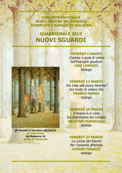 quaresimale 2015 nuovi sguardi