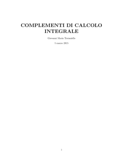 Calcolo Integrale, a.a. 2014-2015