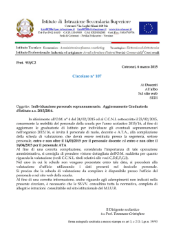 Circolare n&deg; 107