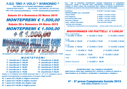 Gara F.O. maggioranza 100 Piattelli