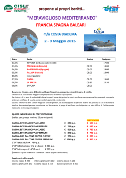CROCIERA Meraviglioso Mediterraneo COSTA