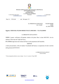 Alla Delegata Sindacale Flc CGIL - Boer