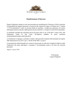 Manifestazione d`interesse