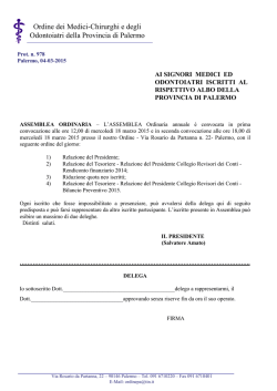 Ordine dei Medici-Chirurghi e degli Odontoiatri della Provincia di