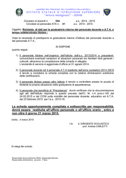 La scheda opportunamente compilata e sottoscritta