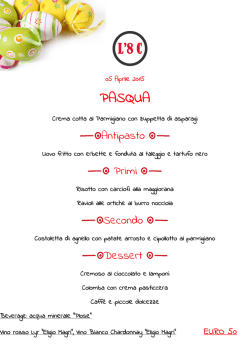 scopri il menu - L`8C Ristorante