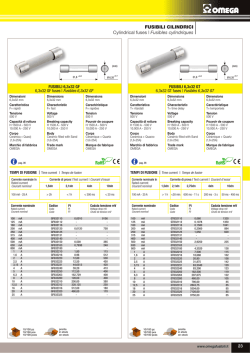 FUSIBILI CILINDRICI Cylindrical fuses | Fusibles cylindriques