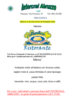 serata danzante 28 marzo - Cral Agenzia Entrate Abruzzo