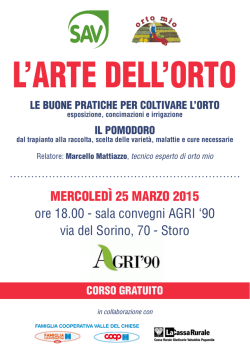 L`ARTE DELL`ORTO - Sav Scorte Agrarie