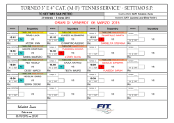 torneo 3^ e 4^ cat. (mf) "tennis service" - settimo sp