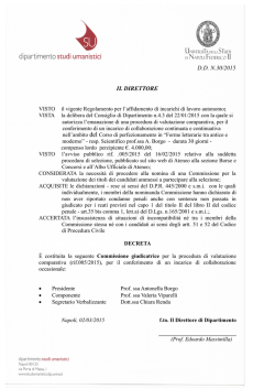 ddn30/2015 il direttore - Università degli Studi di Napoli Federico II