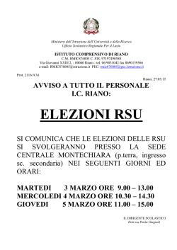 elezioni rsu - istituto comprensivo riano