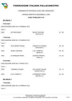 FEDERAZIONE ITALIANA PALLACANESTRO