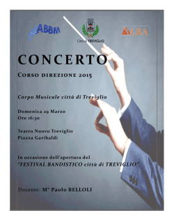 CONCERTO Corso direzione 2015 Corpo Musicale città di Treviglio